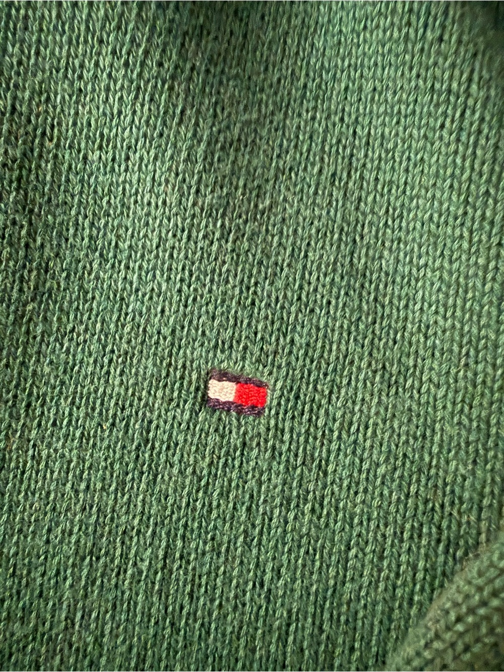 Tommy Hilfiger Men’s Forest Green Zip-Neck Sweater - Picture 3 of 6